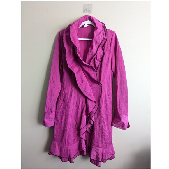 Vintage Rain Ruffle Trench - Picture 1 of 11